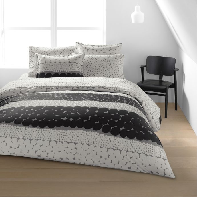 Marimekko Jurmo Duvet Cover Set In Dark Shadow Bed Bath And