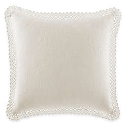 Laura Ashley® Quilted European Pillow Sham with Crocheted Trim
