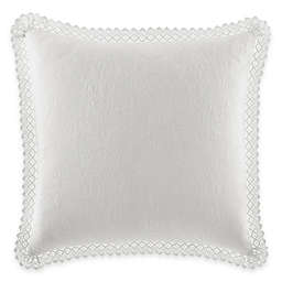 Laura Ashley® Quilted European Pillow Sham with Crocheted Trim in White