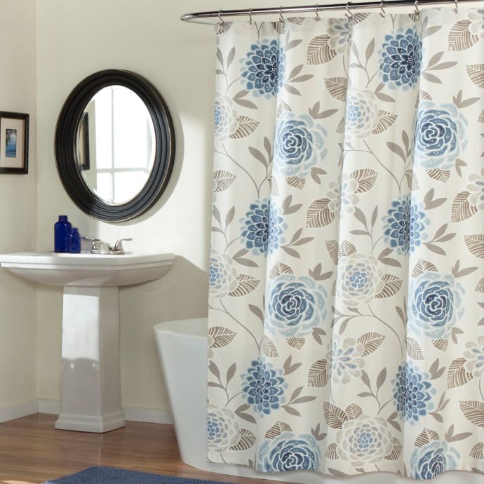Jessica Shower Curtain In Blue Bed Bath Beyond