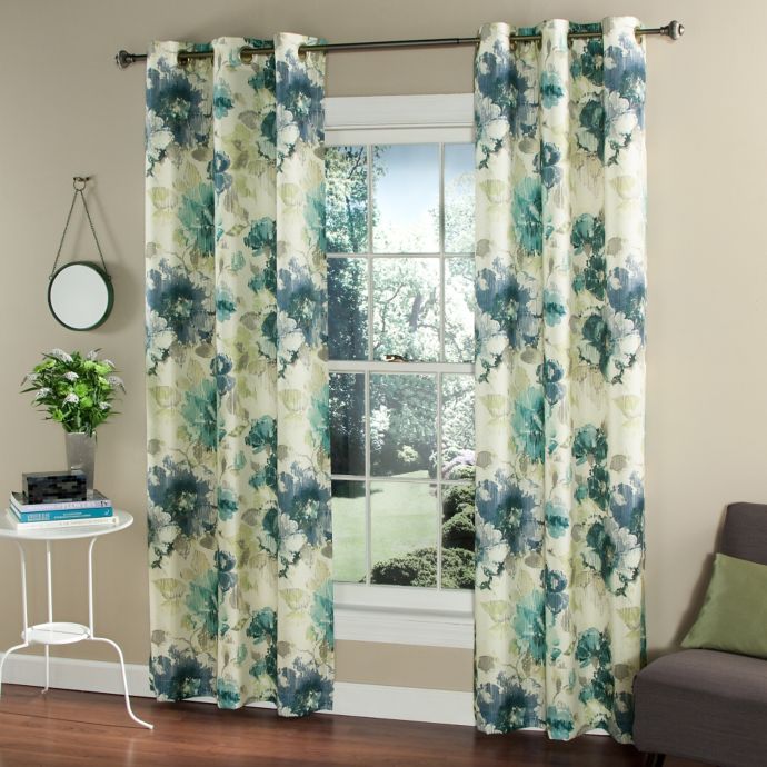 m.style Watermark Floral 84-Inch Grommet Top Window ...