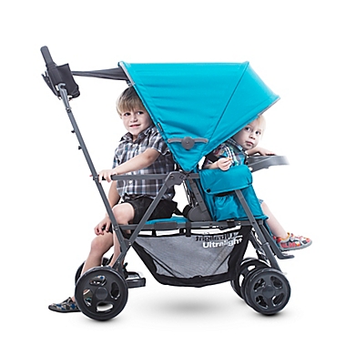 Joovy&reg; Caboose Ultralight Graphite Stand-On Tandem Stroller in Turquoise. View a larger version of this product image.