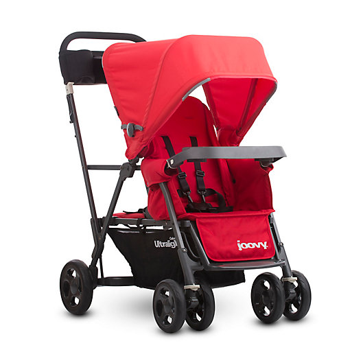 Alternate image 1 for Joovy® Caboose Ultralight Graphite Stand-On Tandem Stroller in Red