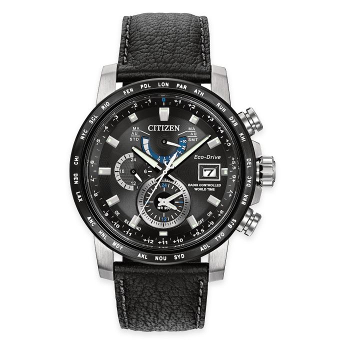 Citizen EcoDrive H820 Men's 44mm World Time AT Watch in Stainless