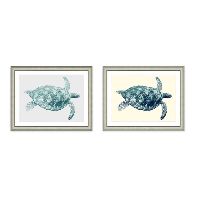 Framed Giclèe Turtle Print | Bed Bath & Beyond