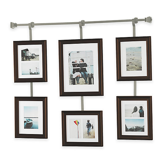 Alternate image 1 for Wall Solutions 10-Piece Rod and Frame Set in Pewter