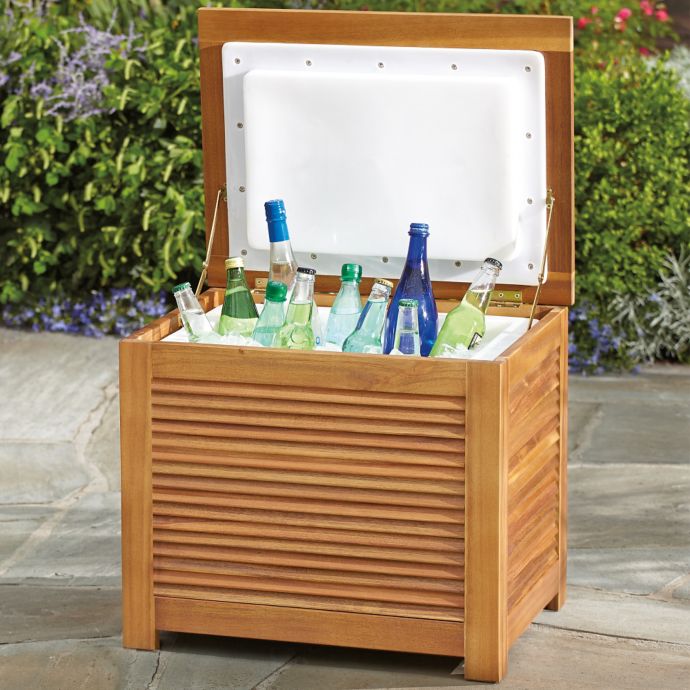 Westerly Acacia Wood 36 Qt. Cooler Box Bed Bath & Beyond