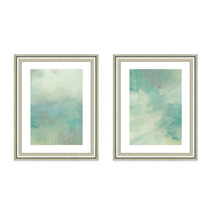 Light Blue Watercolor Framed Art Print | Bed Bath & Beyond