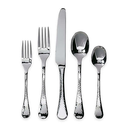 Ginkgo LAFAYETTE Stainless Hammered Glossy Silverware CHOICE PC Flatware 20-1175 