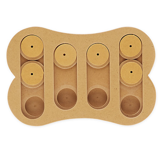 Alternate image 1 for Spot Sneak A Treat™ Shuffle Bone™ Pet Toy IQ Puzzle in Wood