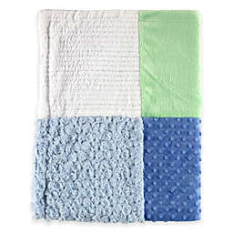 BabyVision® Hudson Baby® Multi-Fabric 12-Panel Blanket in Blue