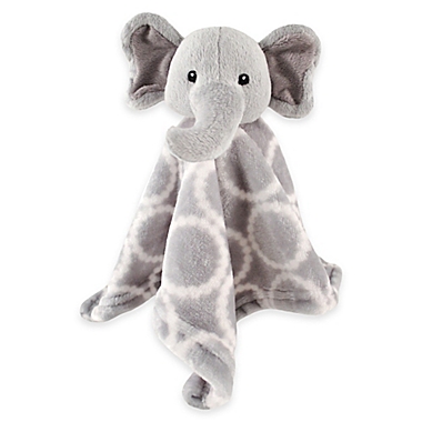 BabyVision&reg; Hudson Baby&reg; Plush Velboa Security Blanket in Grey. View a larger version of this product image.