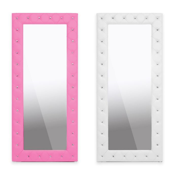 Baxton Studio 31 5 Inch X 71 Inch Stella Tufted Floor Mirror Bed