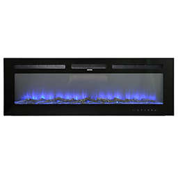 Boyel Living&trade; 60-Inch Wall-Mount Electric Fireplace in Black