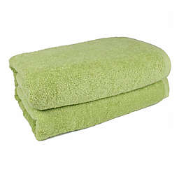 Classic Turkish Towels Royal Jumbo 40-Inch x 80-Inch Bath Sheet in Green