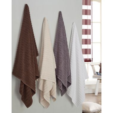 Classic Turkish Towels Turkish Cotton Ribbed Bath Sheets (Set of 3). View a larger version of this product image.