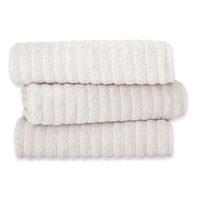 Classic Turkish Towels Turkish Cotton Ribbed Bath Sheets (Set of 3