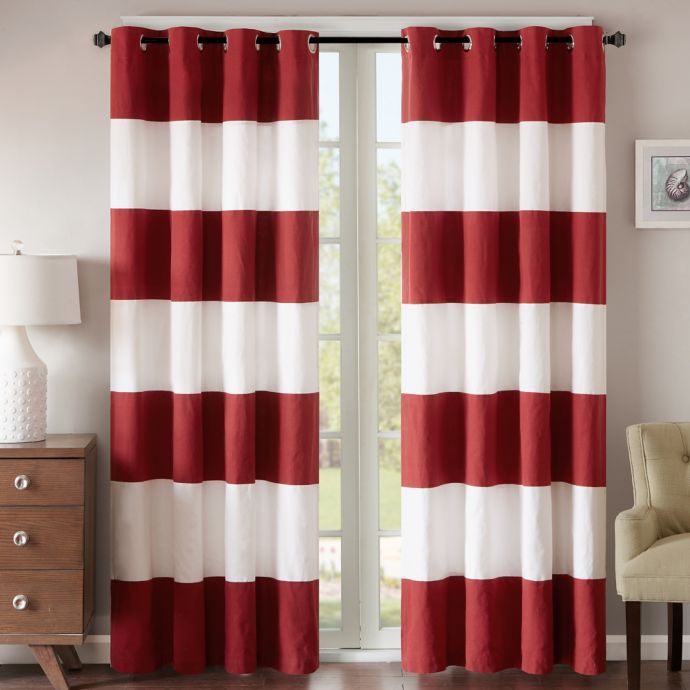 Regency Heights Parker Stripe Grommet Top Window Curtain Panel