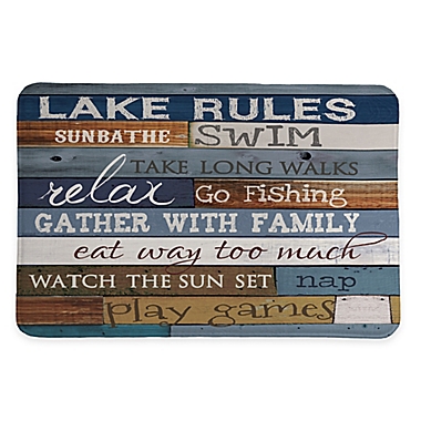 Laural Home Lake Rules 20&#39;&#39; x 30&#39;&#39; Memory Foam Bath Mat. View a larger version of this product image.