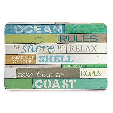 Laural Home&reg; 20&quot; x 30&quot; Ocean Rules Memory Foam Rug. View a larger version of this product image.