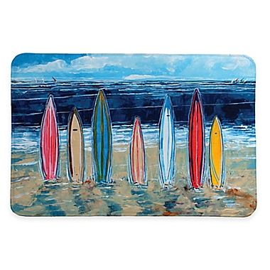 Laural Home&reg; 20&#39;&#39; x 30&#39;&#39; Surfboards Memory Foam Rug. View a larger version of this product image.