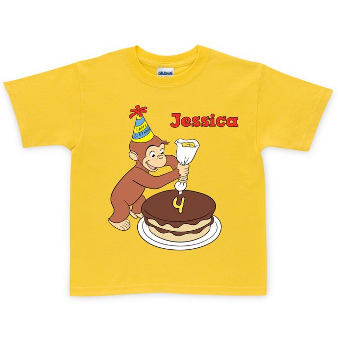 Curious George Personalized Birthday T Shirt