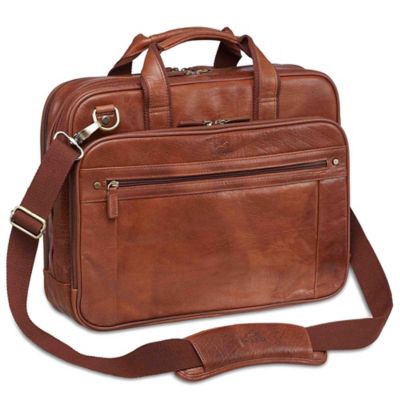 mancini leather briefcase