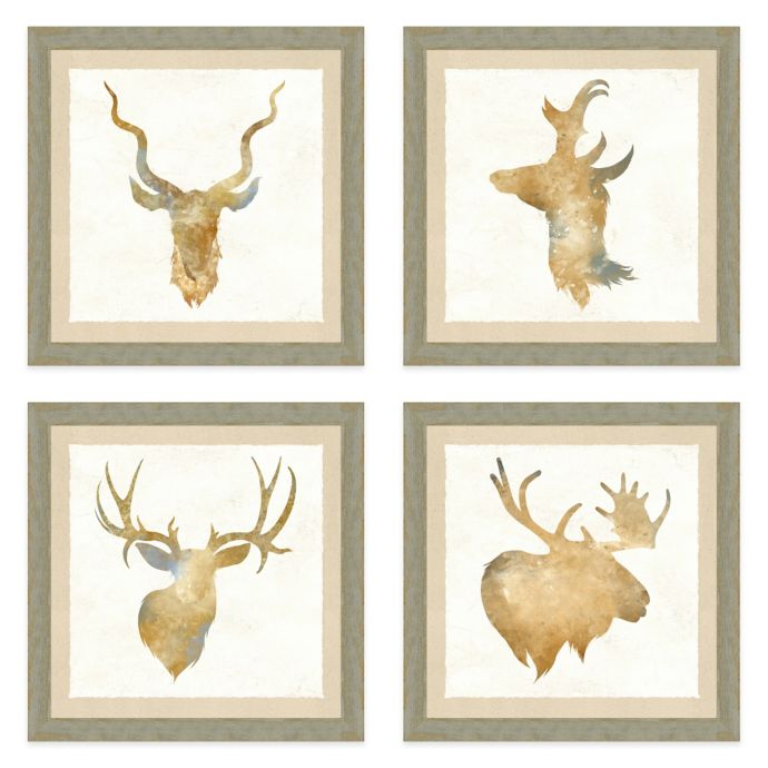 Watercolor Animal Head Framed Art Print | Bed Bath & Beyond