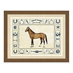 Horse and Horse Bits II 22-Inch x 18-Inch Framed Art Print