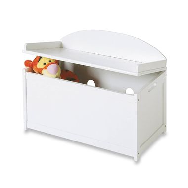 white toy chest bench