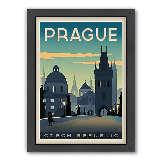 World Travel Prague Framed Wall Art by Anderson Design