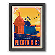 Anderson Design Group World Travel Puerto Rico 27-Inch x 21-Inch Framed Wall Art