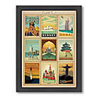 Alternate image 0 for Anderson Design Group World Travel Multi Print 2 27-Inch x 21-Inch Framed Wall Art
