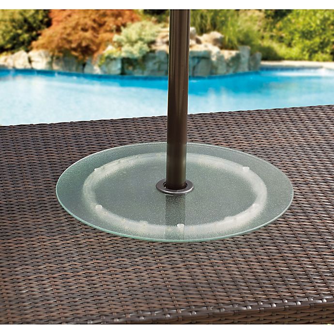 Tempered Glass Lazy Susan Bed Bath, Lazy Susan For Outdoor Patio Table With Umbrella Hole