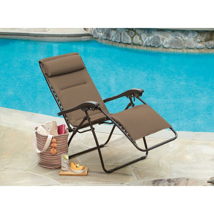 Mesh Relaxer Zero Gravity Chair In Champagne Bed Bath Beyond