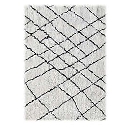 Linon Home Tangier Rug in Ivory/Black