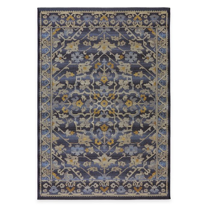 Sicily Indoor Outdoor Rug In Navy Bed Bath And Beyond Canada