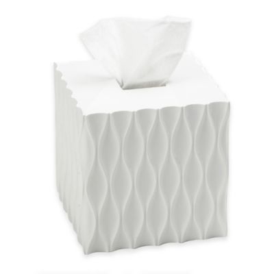 white kleenex box holder