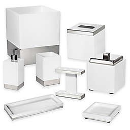 Roselli Trading Suites Bath Accessory Collection in White/Stainless Steel