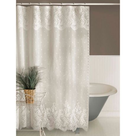 Heritage Lace Floret Shower Curtain, Elegant Shower Curtains With Valance