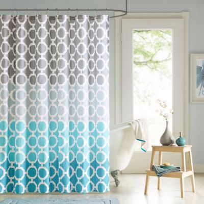 teal shower curtain