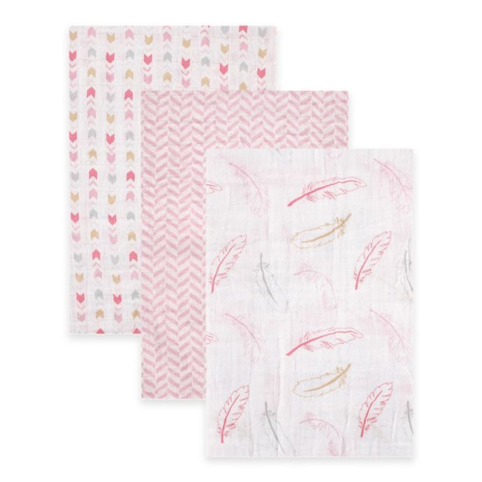 BabyVision® Hudson Baby® 3-Pack Muslin Swaddle Blankets in ...