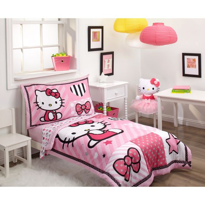 Hello Kitty® 4-Piece Toddler Bedding Set | Bed Bath and ...