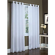 Commonwealth Home Fashions Rhapsody 108-Inch Double Grommet Curtain Panel in White (Single)