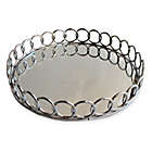 Alternate image 0 for American Atelier Round Mirror Looped Metal Tray in Silver