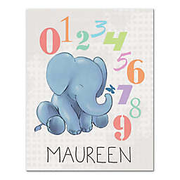 Alphabet Numbers 11-Inch x 14-Inch Personalized Canvas Wall Art