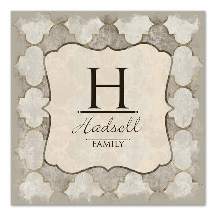 Pied Piper Creative Quatrefoil Initial Canvas Wall Art Buybuy Baby