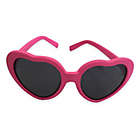 Alternate image 0 for On The Verge Heart Shaped Rubber Sunglasses in Hot Pink
