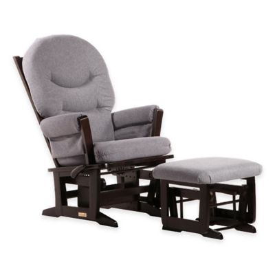 baby cache vienna glider and ottoman in dark grey