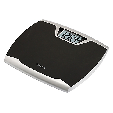 Taylor Digital Bathroom Scale with Rubberized Platform in Black. View a larger version of this product image.